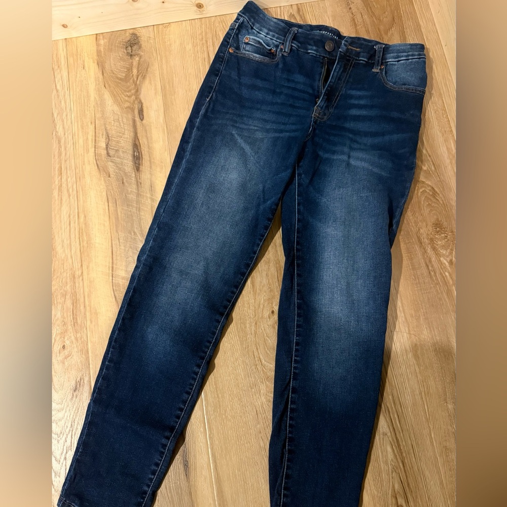 Aeropostale Blue Skinny Jeans with Natural Fading